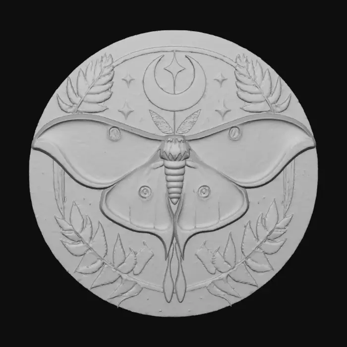 3D model for Celestial Luna Moth