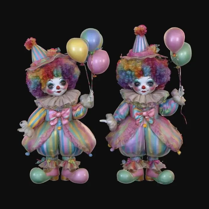 3D model for Colorful Clown Duo