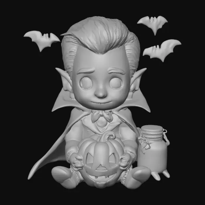 3D model for Vampire Halloween Buddy, #Halloween2025#