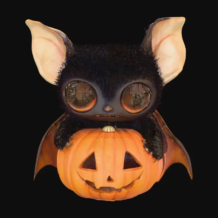 3D model for Pumpkin Bat Cuddle, #Halloween2025#