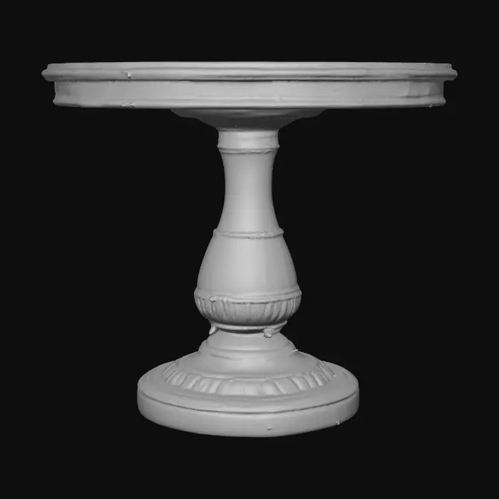 3D model for Ornamental, round , Pedestal,  gold, white, concrete, Table, Rocco #Thanksgiving#