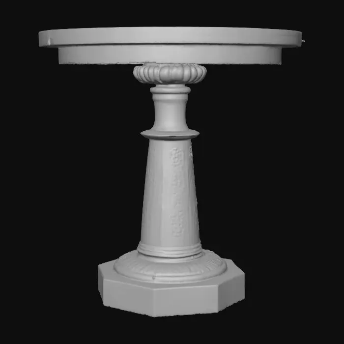 3D model for Ornamental, round , Pedestal,  gold, white, concrete, Table, Rocco #Thanksgiving#