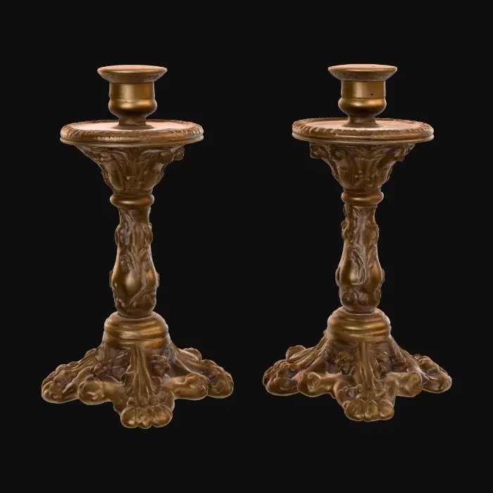 3D model for Short European stlyed candlestick bases , [without candles] #Thanksgiving#