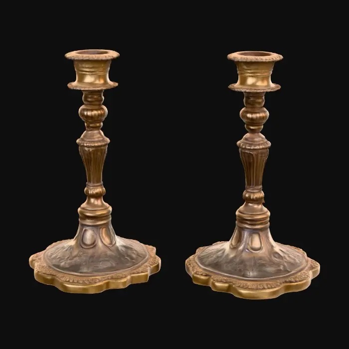 3D model for Short European stlyed candlestick bases , [without candles] #Thanksgiving#