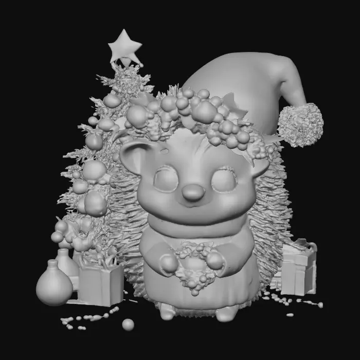 3D model for Hedgehog Holiday Cheer, #Christmas2025#