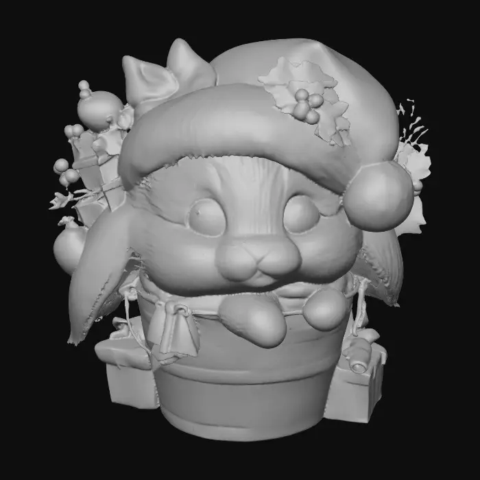 3D model for Festive Bunny in a Bucket, #Christmas2025#