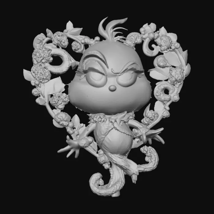 3D model for Glittering Grinch Heart, #Christmas2025#