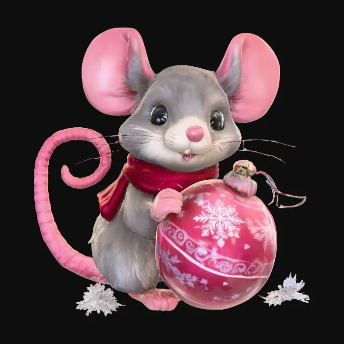 3D model for Holiday Mouse Whimsy, #Christmas2025#