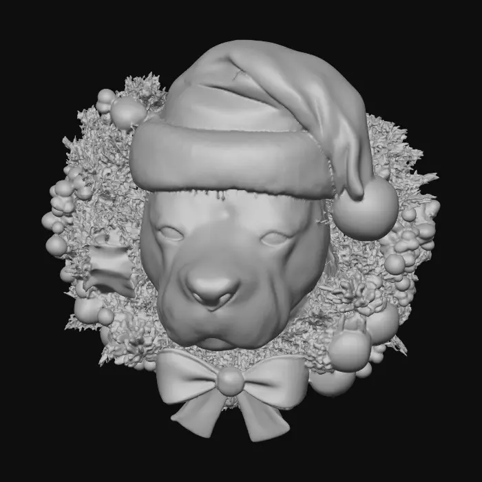 3D model for Holiday Pooch Wreath, #Christmas2025#