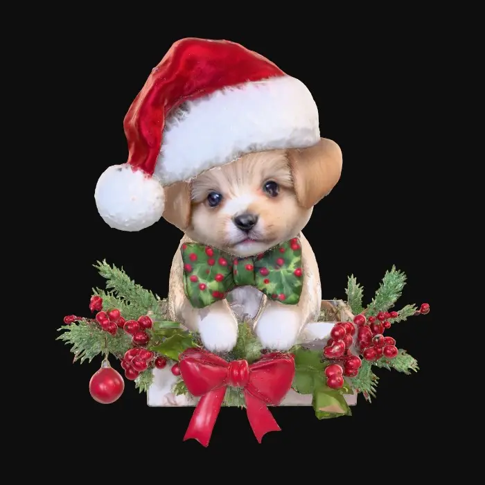 3D model for Festive Puppy Holiday
