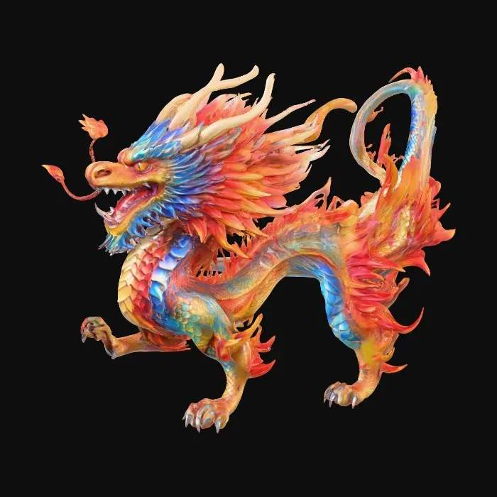 3D model for Vibrant Majestic Dragon