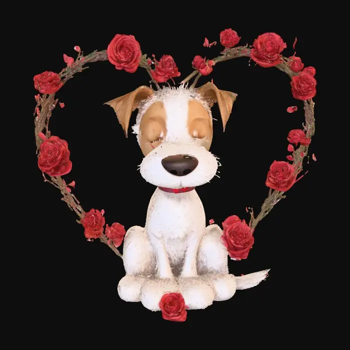 3D model for Puppy Love in Bloom