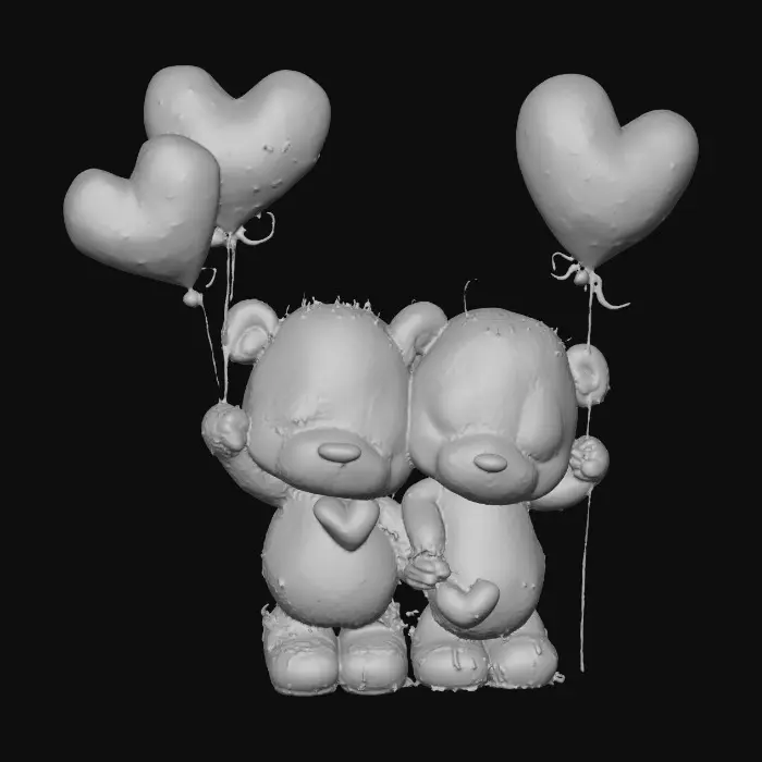 3D model for Panda Love Balloons
