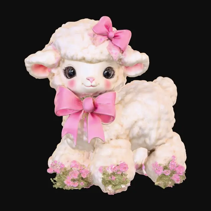 3D model for Pink Bow Lamb