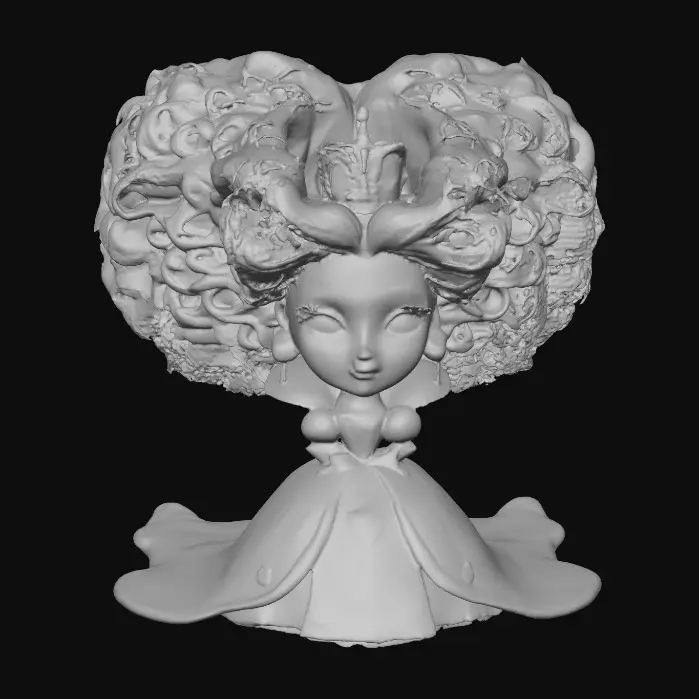 3D model for Queen of Hearts Fantasy Art