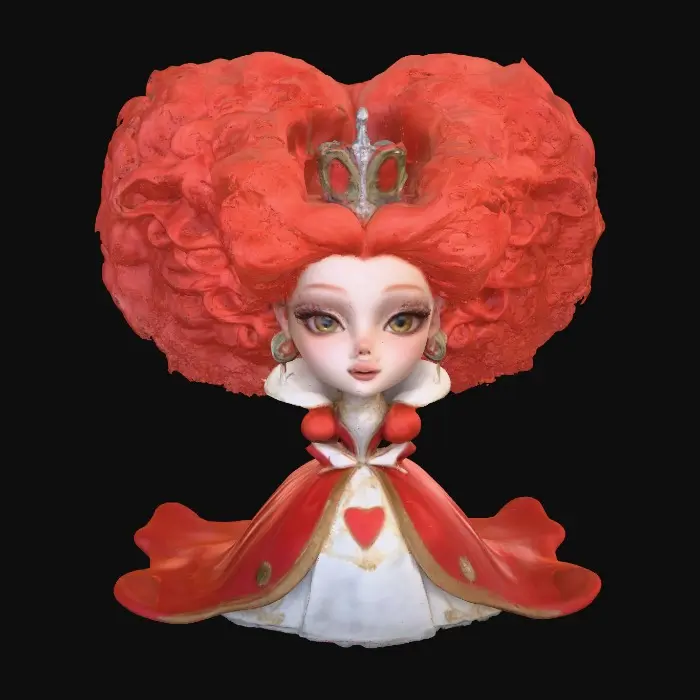 3D model for Queen of Hearts Fantasy Art