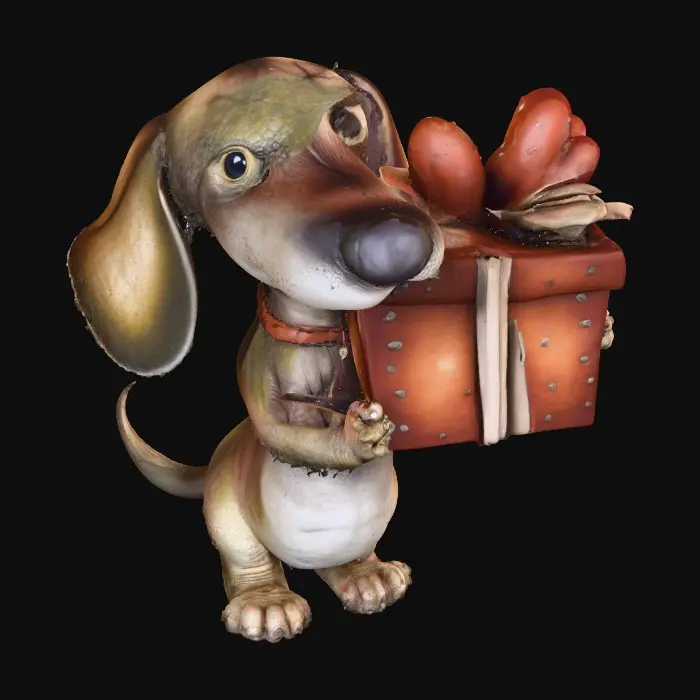 3D model for Valentine Puppy Gift