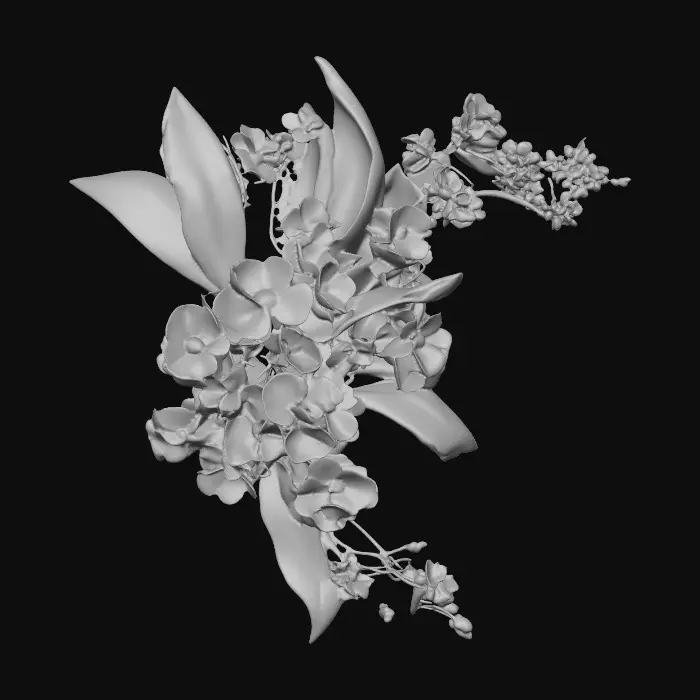 3D model for Blue Blossoms Cascade