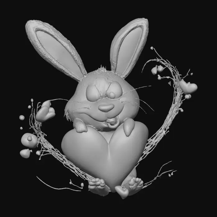 3D model for Heart Bunny Bliss