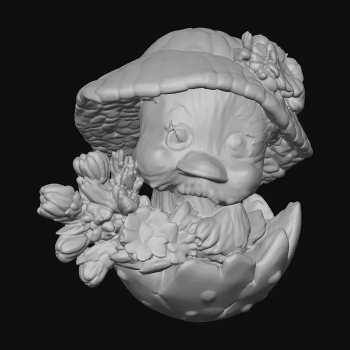 3D model for Duckling's Floral Hat