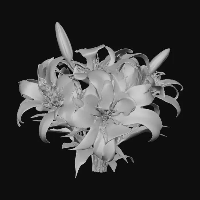 3D model for Bouquet of beautiful colorful tiger lilies suitable for 3d printing model