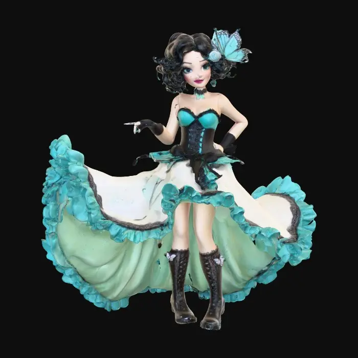 3D model for Azure Butterfly Ballgown
