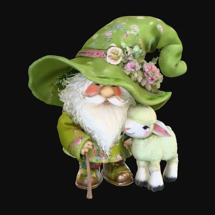 3D model for Emerald Hat Gnome and Lamb
