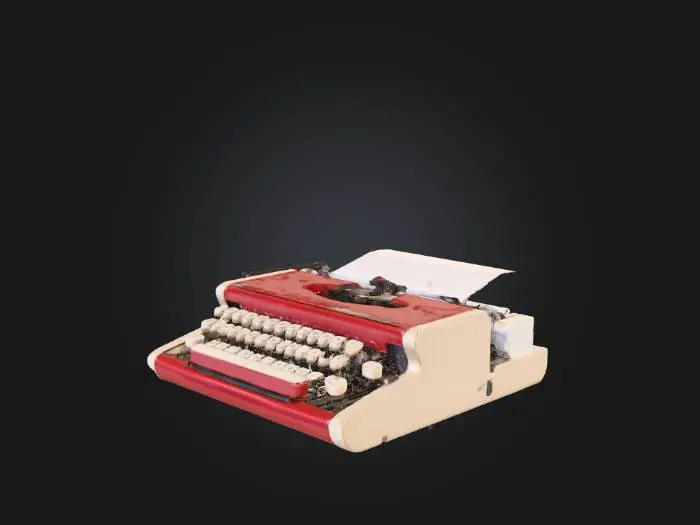 3D model for Vintage Typewriter on Desk