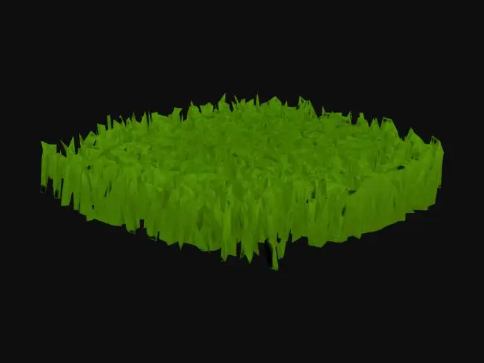3D model for a simple grass 2.5d tile