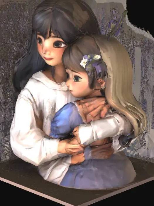 3D model for Sisters and Butterfly