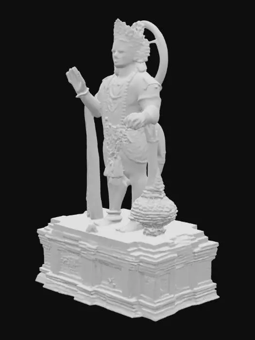 3D model for Hanuman Statue at Salangpur, full color statue
