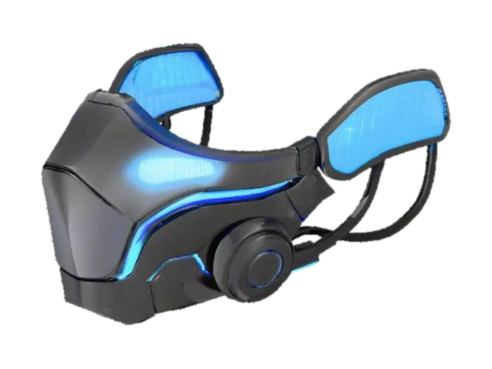 Sci-Fi Neon Tech Mask - Wearable 3D-model, gegenereerd door AI