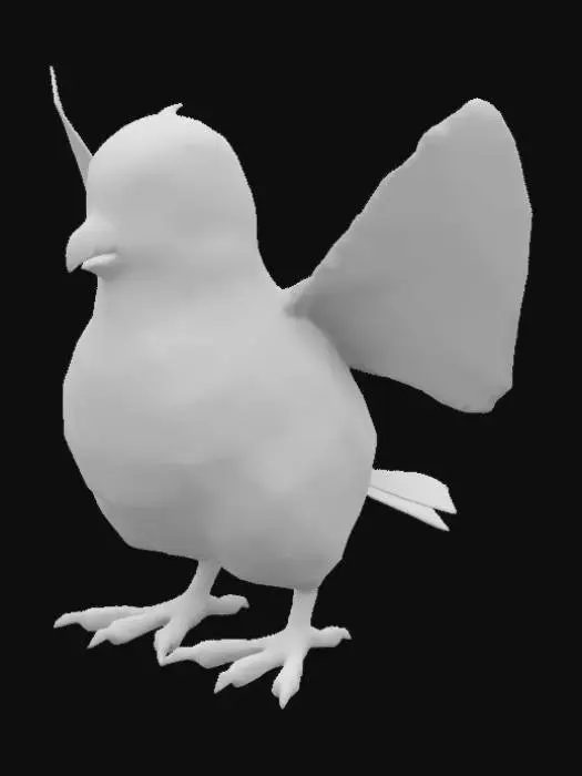 3D model for A baby marroon pigeon, short height, Highly Detailed, Ultra Realistic, Full Body, T-pose