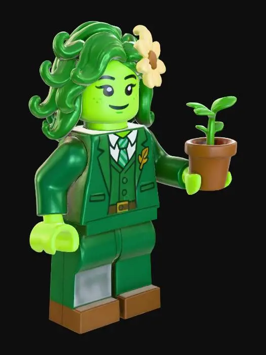 3D model for Green Gardener Minifigure