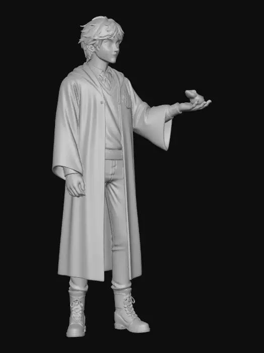 3D model for Wizard with a Toad