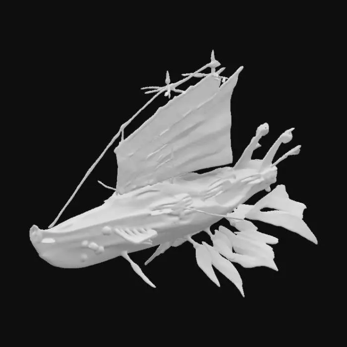 3D model for futuristic Atlantean ship