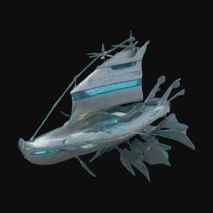 3D model for futuristic Atlantean ship