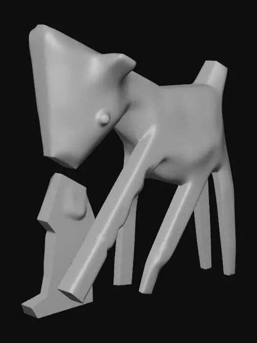 3D model for Deer and TinyRabbit