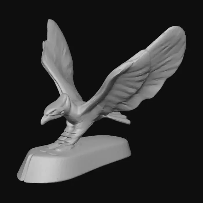 3D model for Silver Falcon Sculpture