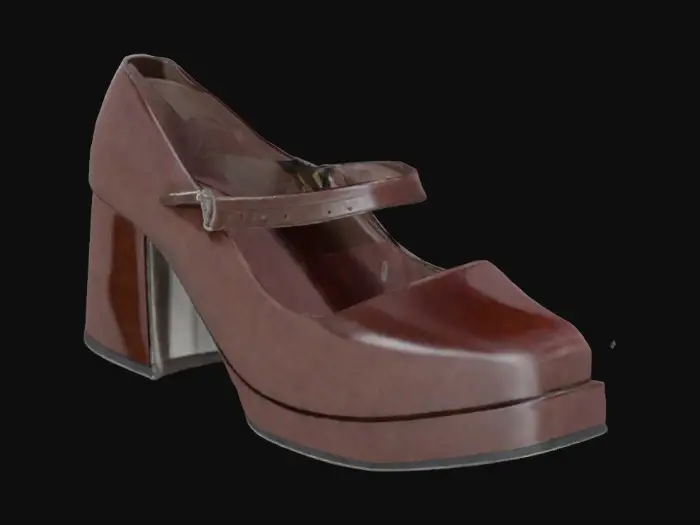 3D model for Wine Gloss Mary Jane Heels