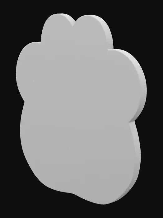 3D model for Pink Paw Print