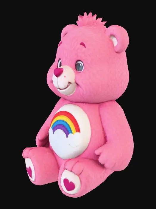 3D model for Pink Care Bear Plushie