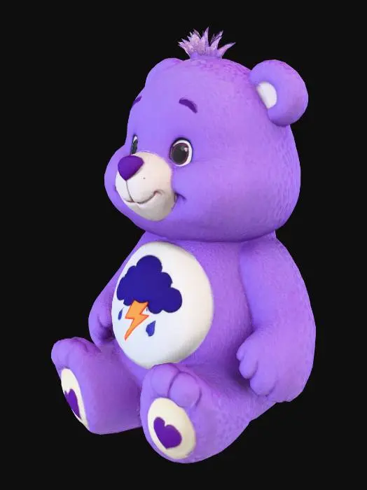 3D model for Purple Care Bear Plushie
