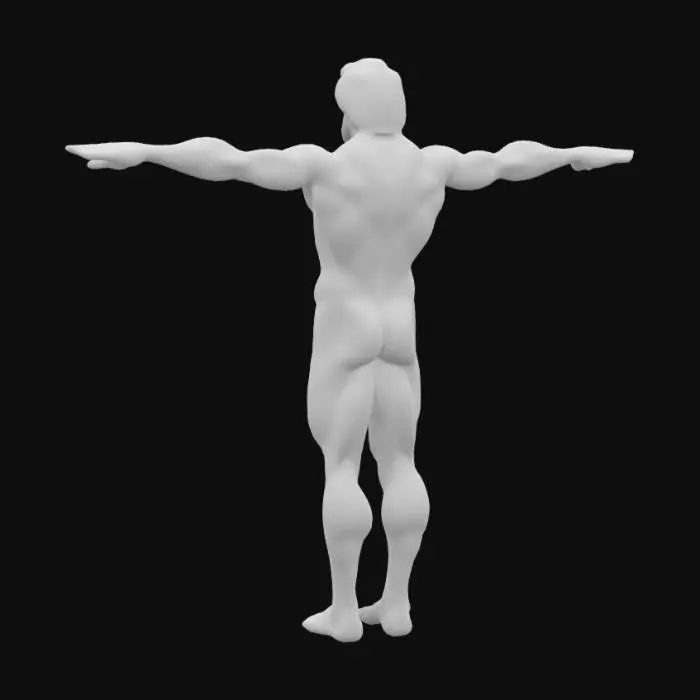 3D model for Hercules, greek god, T Pose, Staute, realistic