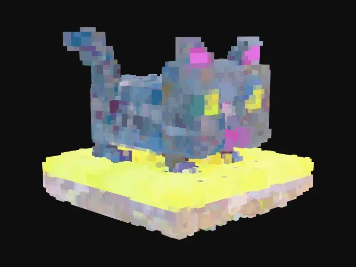 3D model for Chat noir mignon