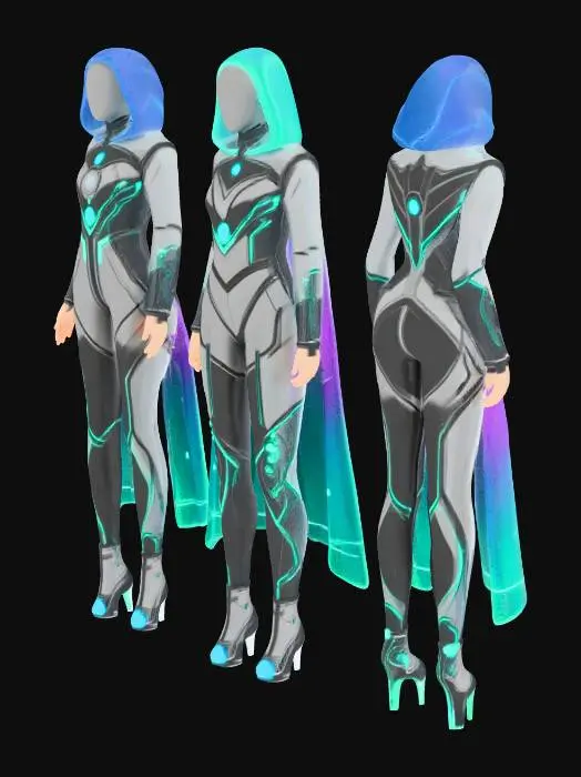 3D model for Cybernetic Elegance