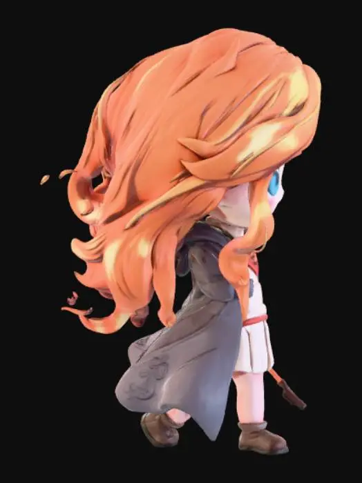 3D model for Chibi Wizard Student