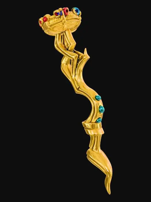 3D model for Golden Mystic Staff