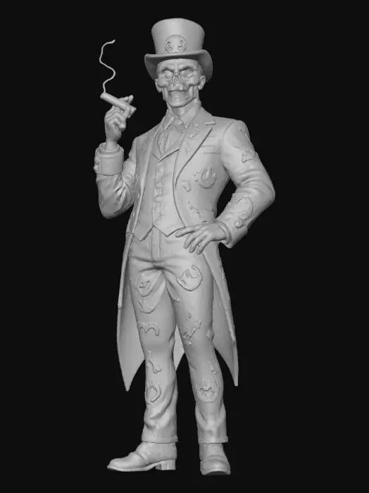 3D model for #Halloween2025#, Baron Samedi