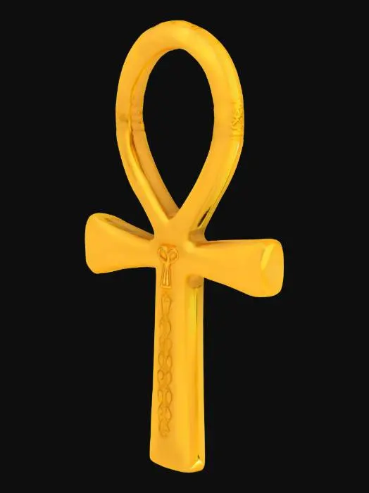 3D model for Golden Ankh Symbol